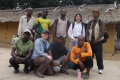 The team for an early leg of the journey, including guide Pablo Ayali (back row, far right), Kate Detwiler (next to him) of Florida Atlantic University, and me (front row, second from left). We're at KK/4, pronouced "Kakabar Caaht."