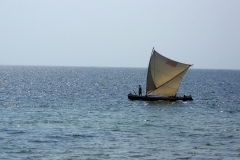 Boat off the coast of Ifaty, Madagascar in the Mozambique Channel.